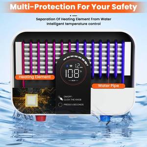 lot 21361 image: Tankless Water Heater Electric 4500W 110V Instant Hot Water Heater On-Demand with LED Digital Display, Memory function Technology & touch, IPX4 Waterproof for RV Bars, Hair Salons, Easy Install - Retail $9,260