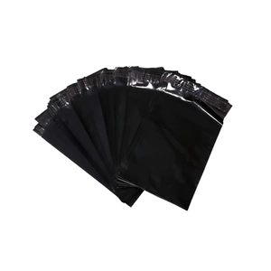 lot 21390 image: Large Black Poly Bags for Shipping 5 Pack Water Resistant Self Sealing Package Mailing Envelopes #8 (24 x 24) - Retail $2