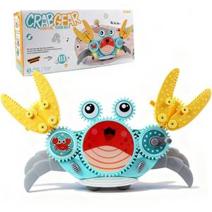 lot 21393 image: Crawling Crab Gear Set Toy - Tummy Time Musical Crab Toys Stacking & Building Blocks Educational STEM Game for Toddlers & Kids 3-5, 1 2 3 Yr Old Birthday Gift Christmas Stuff for 0-36 Month Boys Girls - Retail $20
