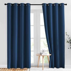 lot 21418 image: NICETOWN Room Darkening Curtains 84 inch Length 2 Panels, Thermal Insulated Grommet Blackout Curtains for Modern Casual Elegant Bedroom Kids Room Theme Decoration (Moroccan Blue, 2 Pieces, W52) - Retail $29