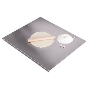lot 20102 image: Stainless Steel Cutting Board for Kitchen - 304 Stainless Steel Chopping Boards for Baking, Double-Sided Use for Raw & Cooked Food - Ideal for Homemade Pasta, Pizza & Bread Making
