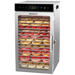 lot 20140 image: SUCISENI Food Dehydrator Machine 1000W 18 Trays Stainless Steel Commercial Food Dehydrated Dryer with 24H Timer Touch-Control LED Display, Compact Size for Home Jerky Herbs Meat Beef Fruit Vegetables