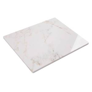 lot 22080 image: Lovdeco Luxury White Marble Pastry Board, Pastry Board For Kitchen, Large Calacatta Gold Marble Slab Gift with Non-Slip Feets, 16x20 Inch, 1 Piece