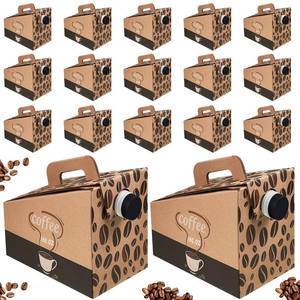 lot 22088 image: Dandat 10 Pcs 160 oz Disposable Coffee Dispenser Box with Spout, Insulated Cardboard Beverage Container for Catering Events Office Meetings Hot Cold Drinks