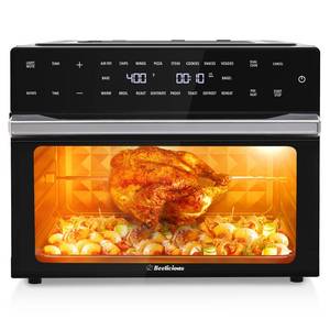 lot 22104 image: Beelicious 32QT Extra Large Air Fryer, 19-In-1 Air Fryer Toaster Oven Combo with Rotisserie and Dehydrator, Digital Convection Oven Countertop Airfryer Fit 13 Pizza, 6 Accessories, 1800w, Black