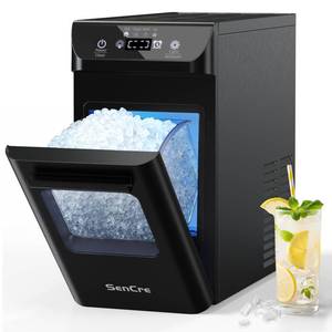 lot 22123 image: SenCre Nugget Ice Maker 44lbsDay Countertop Ice Maker, Ice Makers with Self-Cleaning & Timer, One-Click Operation, Chewable Ice Pebble Ice Maker Machine with Scoop & Basket for HomeKitchenOffice
