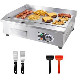 lot 22124 image: ExGizmo 22 Commercial Electric Griddle, Electric Countertop Flat Top Griddle,110V 1600W Electric Flat-Top Grill, Non-Stick Restaurant Teppanyaki Stainless Steel Grill,Adjustable Temperature Control