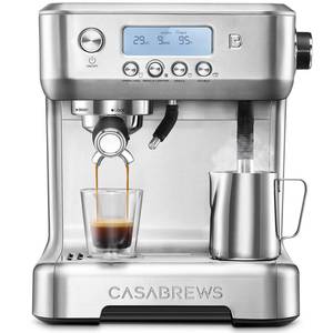 lot 22127 image: CASABREWS Neutron Pro Espresso Machine with Dual Boiler, 20 Bar Espresso Maker with Milk Frother and LCD Display, Cappuccino Latte Maker with Temperature Control, 91oz Water Tank, Stainless Steel