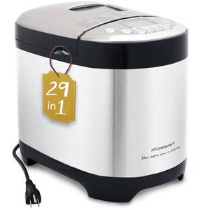 lot 23063 image: KITCHENARM 29-in-1 SMART Bread Machine with Gluten Free Setting 2LB 1.5LB 1LB Bread Maker Machine with Homemade Cycle - Stainless Steel Breadmaker with Recipes Whole Wheat Bread Making Machine