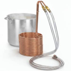 lot 23092 image: Cold break Wort Chiller 50 Foot Food Grade Copper Tubing Coil  Water Chiller for Ice Bath Beer Brewing  Copper Knockout Immersion Beer Chiller Home Brewing Equipment (Made in USA)
