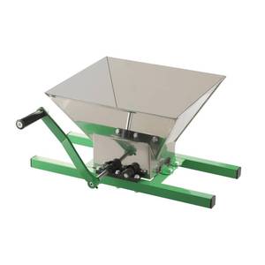 lot 23105 image: SORODO Master 7L Stainless Steel Manual Fruit Crusher, Wine Press Grinder for Apple, Classic Red, 1.8 Gallon Capacity