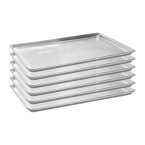 lot 23117 image: FSUON 6 Pack Full Size Aluminum Perforated Baking Sheet Pan, 26x 18 Cookie Sheets for Oven in Bakery, Restaurant & Kitchen