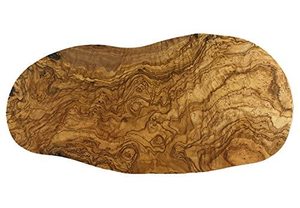 lot 21045 image: Thirteen Chefs Olive Wood Cutting Board 20 x 10 Inch for Charcuterie, Cheese - Wooden Serving Tray with Rustic Edge, Extra Large
