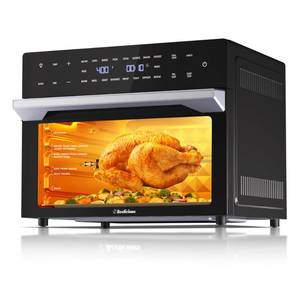 lot 21084 image: Beelicious 32QT Extra Large Air Fryer, 19-In-1 Air Fryer Toaster Oven Combo with Rotisserie and Dehydrator, Digital Convection Oven Countertop Airfryer Fit 13 Pizza, 6 Accessories, 1800w, Black