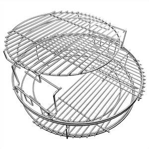 lot 21096 image: Simfelice Egg Expander Rack for Large Big Green Egg 5-Piece Stainless Steel Convector Basket Expander Rack Replacement Kit BGE Accessories expander large big green egg conveggtor