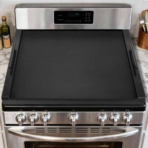 lot 21104 image: WAUTENANTY Noodle Board Stove Cover with Handles, Ultra Thick Wood Stove Top Cover Board for ElectricGas Stove, Counter Space Top Covers Used as Sink Covers & Decorative Tray for Kitchen (Black)