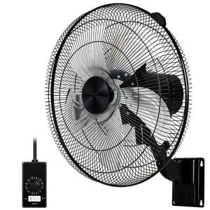 lot 60064 image: Simple Deluxe 18 Inch Metal Wall Mount Fan, 90-Degree Oscillation, 5 Speed Adjustment, 1 Pack
