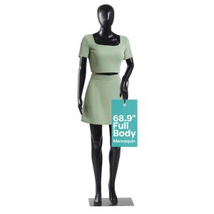 lot 60074 image: SereneLife Premium Female Mannequin 68.9 Life-Size Dress Form with Realistic Face, Rotating Head, Flexible Limbs, Detachable Body & Sturdy Metal Base for Boutiques, Exhibits & Fashion Display