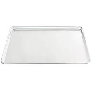lot 60094 image: Chef Approved 26 Wide Aluminum Sheet Pan  Full Size Heavy Weight Baking Bun for Restaurant  Closed Bead, 26W x 18D x 1.13H, 16-Gauge (Commercial Oven Use Only, Does Not Fit Residential Oven) Faint Scratches and its Blue