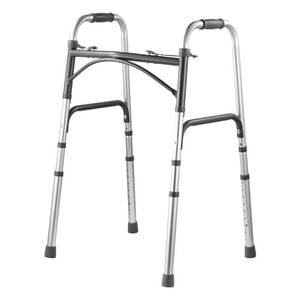 lot 60108 image: 2025 Upgraded VEVOR Folding Walker, 2-Button Quick Fold, 8-Level Height Adjustable with Ergonomic Handles, Lightweight Aluminum Mobility Aid for Elderly & Disabled, Supports 350 lbs