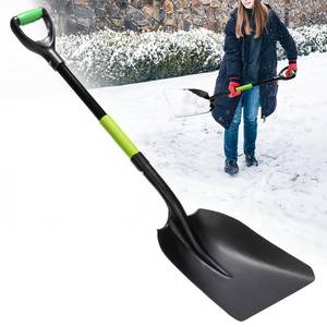 lot 60122 image: IDZO Aluminum Steel Scoop Shovel Heavy Duty, Ideal Height 44 12 Inches Metal Shovel with Strong Aluminum Steel Wide Blade, Durable Grain Shovel, Fiberglass D Handle with Ergonomic EPE Foam Grip