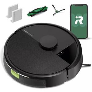 lot 61052 image: iRobot Roomba 104 Vac Robot Vacuum - Intense Power-Lifting Suction, Smart & Fast Home Mapping, Ideal for Pet Hair, LiDAR Navigation, Multi-Surface Cleaning, Cleans in Neat Rows, Self-Charging