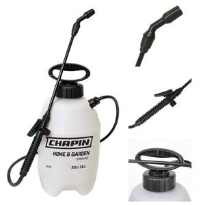lot 61056 image: Chapin 16200 Pump Sprayer, 2-Gallon, Lawn & Garden Translucent Poly Tank, Adjustable Cone Nozzle, Ergonomic Handle & in-Tank Filter for Herbicides, Pesticides & Fertilizers