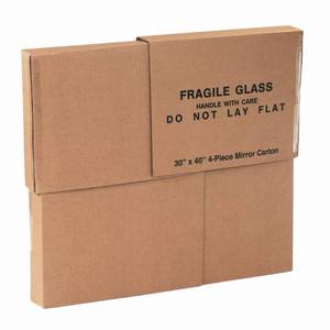lot 61073 image: BOX USA Large Mirror Box 30L x 3.5W x 40H (1-Pack), Cardboard Boxes Perfect for Moving, Storing, Packing & Shipping, Ideal for TVs, Picture Frames, Mirrors & Art