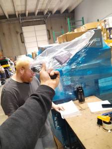 lot 61080 image: Medline 2 in 1 Walking Cane & Hiking Stick, Two Angle, Iron Grey, Aluminum