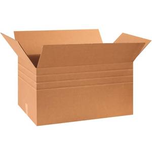 lot 61081 image: Partners Brand PMD301716 Multi-Depth Corrugated Boxes, 30L x 17W x 16H, Kraft (Pack of 15)