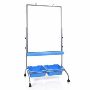 lot 61087 image: LUXOR Classroom Chart Stand with Storage Bins