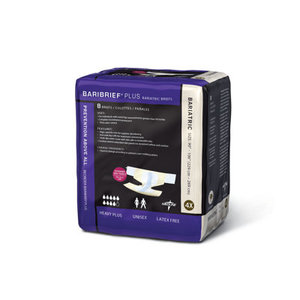 lot 61092 image: Medline Baribrief Plus Disposable Briefs Extra-Wide 8 Count (Pack of 4)
