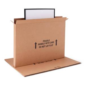 lot 61094 image: Amazon Basics TV Moving Box for 50-inch TV, Picture and Mirror, Heavy Duty Shipping Container, 48 x 4 x 33 inches, 3 Pack