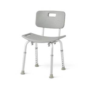 lot 61120 image: Medline Bath Chair, Bench, Seat, Stool for Disabled, Seniors & Elderly Bathroom Transfer Inside ShowerTubBathtub 400 Lbs. Capacity, Gray Minor Dent