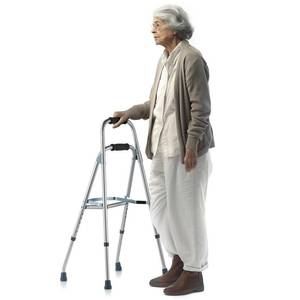 lot 63211 image: VEVOR Folding Hemi Walker, One Arm Folding Walker for Seniors with 6-Level Adjustable Height, Lightweight Aluminum  Side One-Hand Style Mobility Aid for Elderly Handicapped Disabled, up to 350LBS