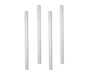 lot 62071 image: 58in H x 3.35in W (4 Posts per Box) Zippity Outdoor Shower Kit Extension Posts, Mount Your Outdoor Shower EnclosureBeach ShowerChanging Room Into The Ground with These White Vinyl Posts, ZP19012 Post only  -