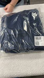 lot 16036 image: Northern Nights Wrinkle Defense Dobby Stripe Sheet Set with Extra Cases - Navy - Queen Size