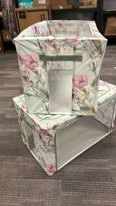 lot 11002 image: Periea Set of 2 Jumbo Collapsible Storage Boxes