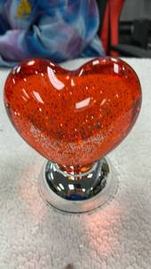 lot 11010 image: Illuminated Glitter Heart by Valerie