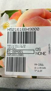 lot 10031 image: HomeWorx by Slatkin  Co. Core Classics 8oz Candle & Reed Set - Jasmine White Peach