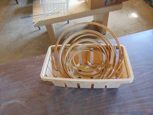 lot 3995 image: Embroidery Rings in Basket