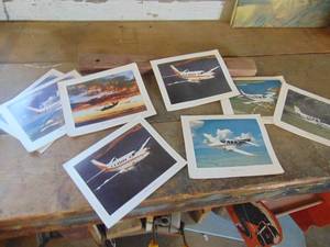 lot 4307 image: 20 6 X 10 Beechcraft Airplane Lithographs