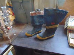 lot 4328 image: Pair of Vintage Fire Boots - Excellent Decor Items
