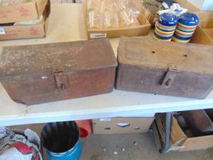 lot 4342 image: Pair of Metal TractorTool Boxes