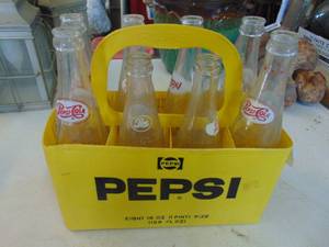 lot 4351 image: Pepsi Bottle Holder and Bottles