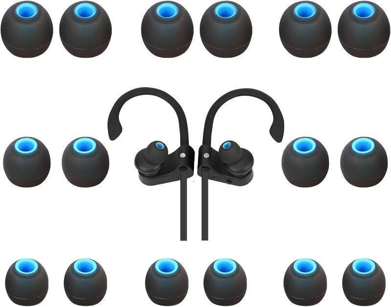 lot 64706 image: Earbud Tips Ear Bud Tips Soft Anti Slip Washable and Reusable Silicone Replacement Earbud Tips Fit Most in-Ear Earbuds(Inner Hole 3.8mm -5.1mm) 18pcs S M L