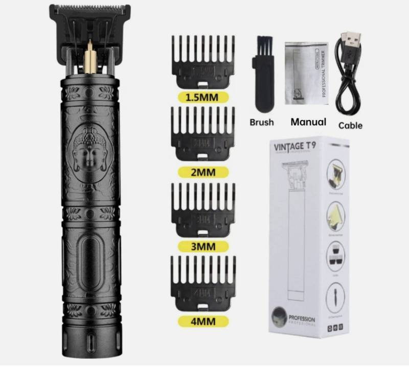 lot 83 image: Men Hair Clippers Trimmer Shaver Clipper Cutting Beard Cordless Barber T-Blade BLACK