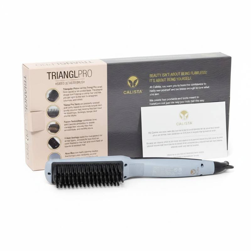 lot 5 image: Calista TrianglPRO Triangl Pro Heated Hair Detailer Brush River Blue