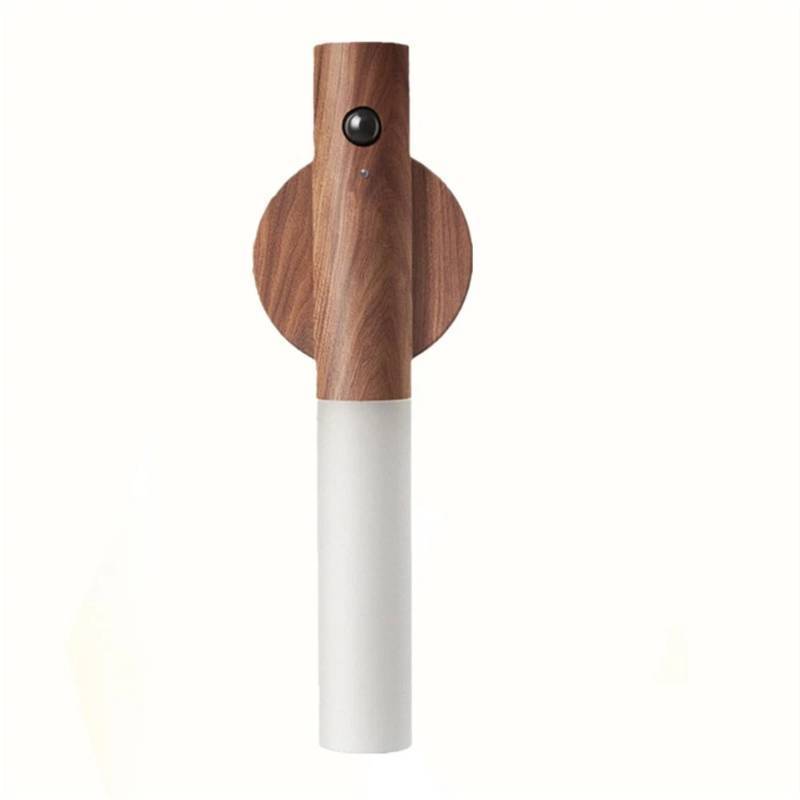 lot 98 image: Indoor Wireless Magnetic USB Rechargeable Smart Indoor Motion Sensor Wall Light WALNUT