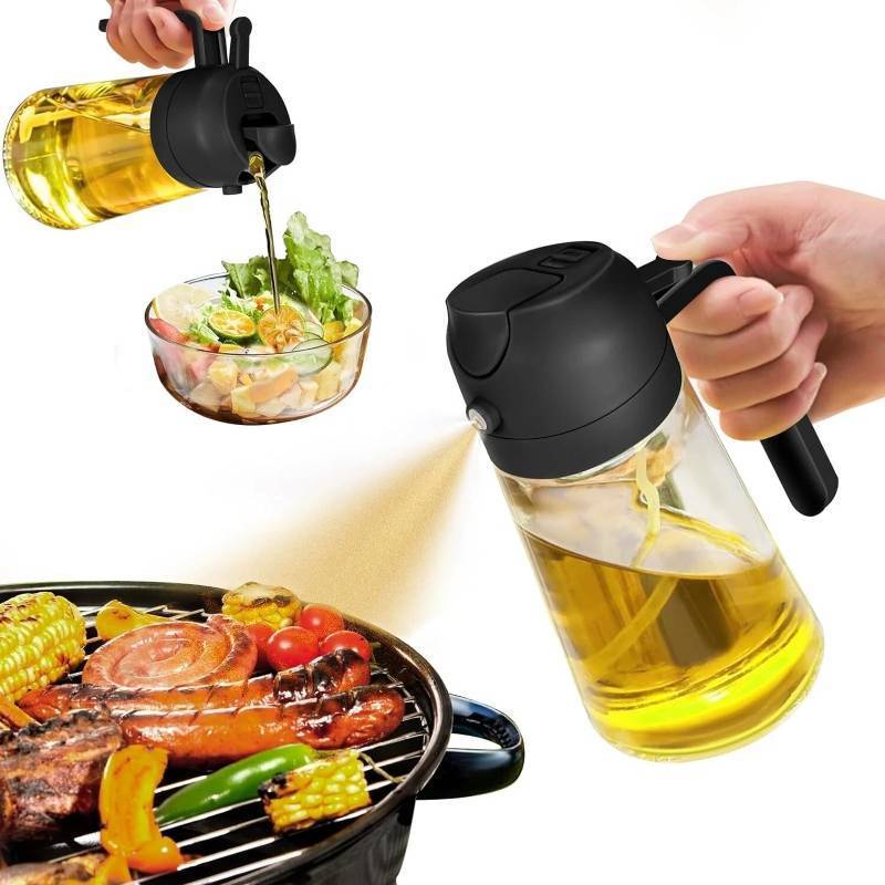 lot 39 image: Dual SprayPour Oil Bottle Precise Kitchen Cooking Oil Dispenser